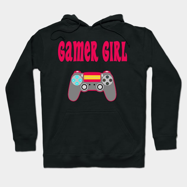 Gamer Girl Gaming Game Iconic Hoodie by PlanetMonkey